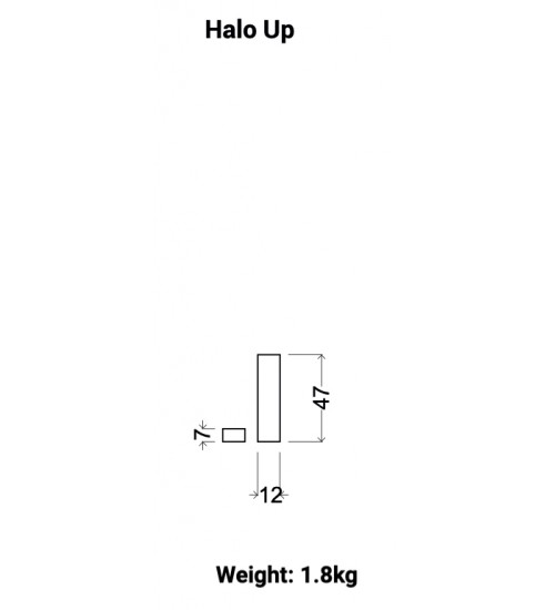 Mandalaki意大利Halo Up深空蓝投影台灯Sunset Red